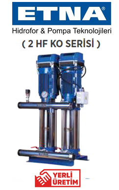 Etna 2 HF KO 10/12-55 7.5hp İki Pompalı Frekans Kontrollü Paket Hidrofor