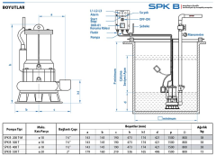 Star SPK B 200 M 2hp 220v Parçalayıcı Bıçaklı Endüstriyel Tip Dalgıç Pompa