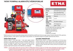 Etna Y2 KO 15/6-40+D10+KO 4/8 Paslanmaz Çelik Gövdeli 380V Yatay Pompalı Alarm Kitli Yangın Hidroforu (Dizel+Elektrikli+Jokey Pompalı) - Aisi 304