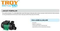 TROY HMP 100 650w 220v Jakuzi Pompası