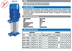 Sumak SHT16-750/7 7.5hp 380v Düşey Milli Kademeli Pompa