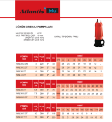 Atlantis Blu WQ 28-2.2T 3hp 380v Pis Su Döküm Dalgıç Pompa