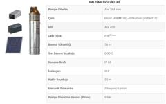 SUMAK,  4SDM310 SLR,  4'',  PASLANMAZ DALGIÇ POMPALI SOLAR SULAMA SİSTEMİ