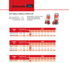 Atlantis DRN.SS 37-1.5M 2HP 220V Keson Kuyu Dalgıç Pompa