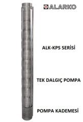 Alarko 7077/09  40Hp  7'' Paslanmaz Çelik Derin Kuyu Tek Dalgıç Pompa (Tek Pompa-Pompa Kademesi) ALK-KPS Serisi