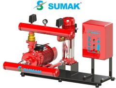 Sumak SMKT 750/2 EJY  1X7.5 Hp-1X1.8 Hp  380V  Elektrikli ve Joker Pompalı Yangın Söndürme Hidroforu