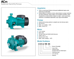 Leo 2ACm 150 H 2hp 220v Çift Kademeli Santrifüj Pompa