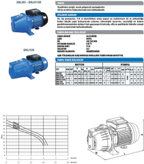 Sumak SMJT 85 0.85Hp 380V Döküm Gövdeli Jet Pompa