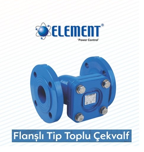 Element  ELT-PF-250  DN65    2   1/2''  GGG50(SFERO) Kalite Flanşlı Tip Atık Su Çekvalf (TOPLU ÇEKVALF)