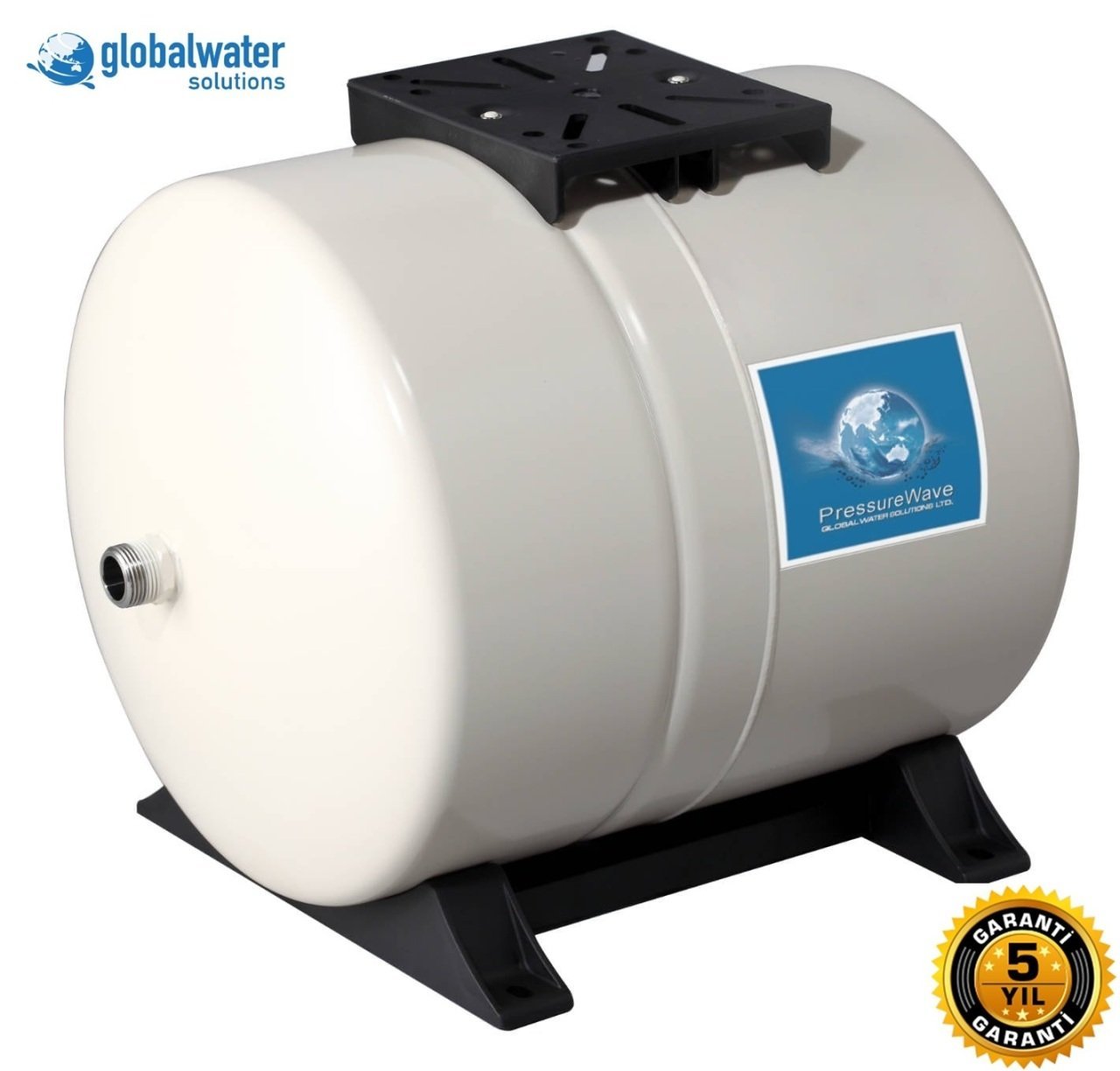 Global Water PWB-100LH 100 Litre 10 Bar Yatay Ayaklı Patlamayan Genleşme Tankı