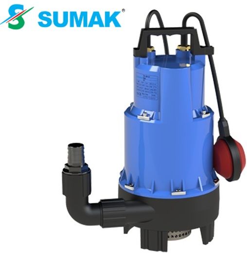 Sumak, SDF15Y, 1.5Hp, 220V, Plastik Gövdeli Kirli Su Drenaj Dalgıç Pompa