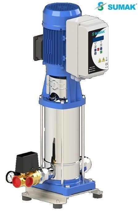 SUMAK, SHTP8A 400/12 SMART, 1x3, 380V, TEK POMPALI DİJİTAL PANOLU HİDROFOR