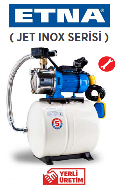 Etna JET INOX 100-24 ES 1Hp 220v Paslanmaz Gövdeli Jet pompalı Paket Hİdrofor
