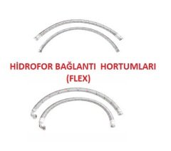 1½ ''  60 cm DÜZ TİP ÇELİK ÖRGÜLÜ HİDROFOR BAĞLANTI HORTUMU (FLEX)