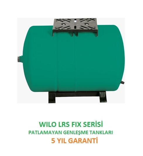 Wilo LRS Fix 50 H-F - 50 Litre Yatık Tip Ayaklı Sabit Membranlı Patlamayan Genleşme Tankı (5 yıl garanti) / Bakım gerektirmez