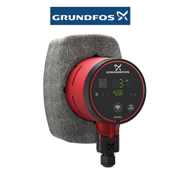 Grundfos ALPHA3 15-40 130mm Döküm Gövdeli Dişli Tip Frekans Konvertörlü Sirkülasyon Pompası - 99371948