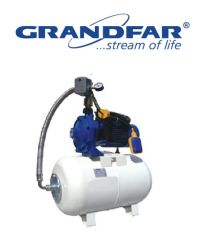 Grandfar H SCPM 158-50lt 1Hp 220V Tek Kademeli Pompalı ve 50 Litre Yatay Tanklı Döküm Gövdeli Paket Hidrofor