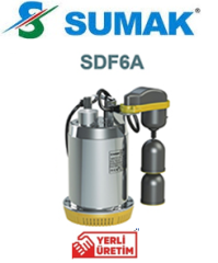 Sumak Sdf 6 A 1.3hp 220v Asansör Flatörlü az Kirli Su Dalgıç Pompa