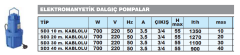 Sumak SD 3 40mt Kablolu 700w 220v Titreşimli Dalgıç Pompa