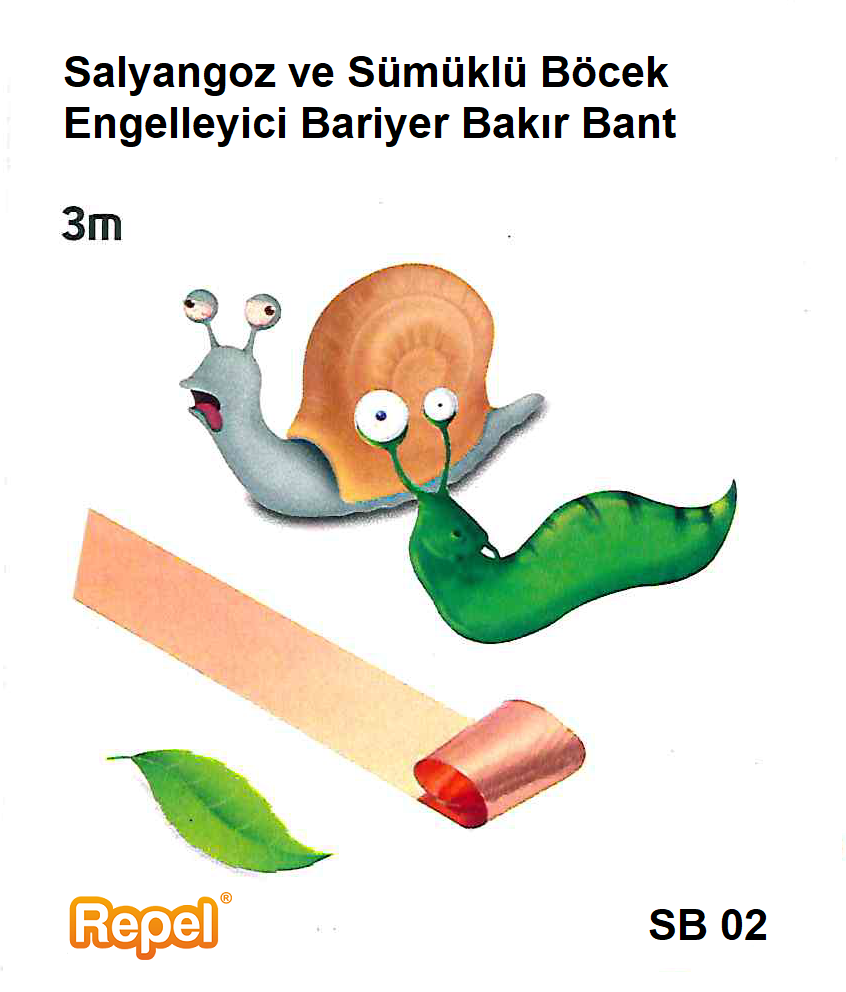 Repel SB 02 Salyangoz ve Sümüklü Böcek Engelleyici Bariyer Bakır Bant