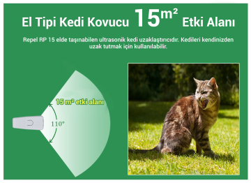 RP 15 El Tipi Ultrasonik  Kedi Kovucu ve Eğitici