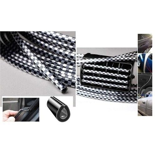 ModaCar Kapı Bagaj Koruyucu Damalı Şerit 1 Metre 422414
