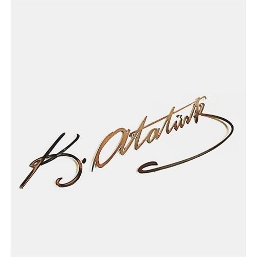 ModaCar Atatürk İmzası Aliminyum Sticker 422299