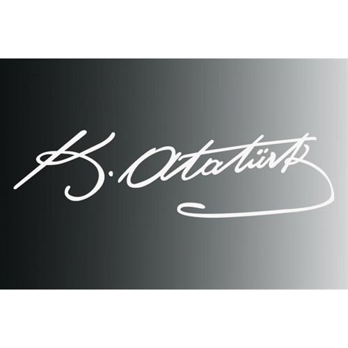 ModaCar 39 Cm Beyaz K.Atatürk İmza Sticker 422498