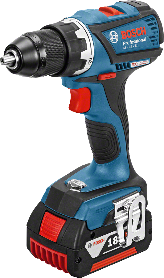 Bosch Professional GSR 18 V-EC 5 Ah Çift Akülü Delme/Vidalama - L-boxx Çantalı