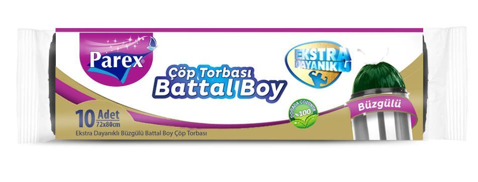 Parex Ekstra Dayanıklı Çöp Torbası Battal Boy 10 Adet
