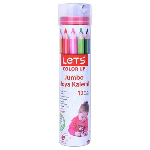 Lets 4012 Jumbo Kuru Boya Kalemi 12 Renk
