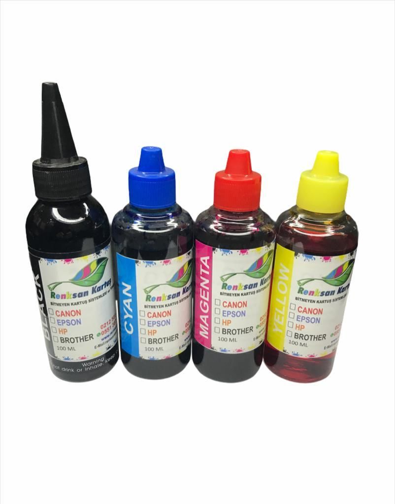 Epson Uyumlu 100 ML 4 RENK Mürekkep EPSON L110 L130 L210 L220