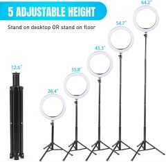 RING FILL LIGHT LED Selfie halka ışık 24W 5500K Tripod ile iphone akıllı telefon makyaj