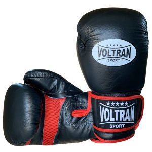 Voltran Classic Hakiki Deri Muay Thai ve Boks Eldiveni Siyah