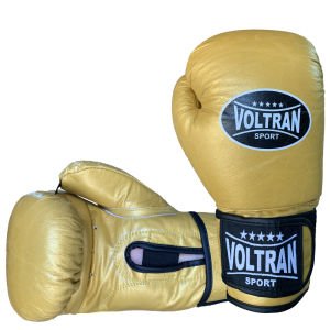Voltran Classic Hakiki Deri Muay Thai ve Boks Eldiveni Altın Sarısı