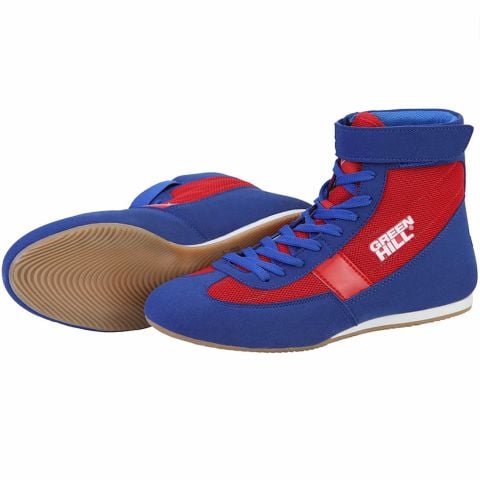 Green Hill Profesyonel Boks ve Güreş Ayakkabısı Mavi Kırmızı