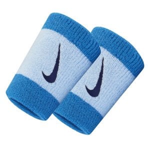 Nike Swoosh Wristbands Doublewide Uzun Havlu El Bilekliği Mavi Turkuaz