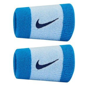 Nike Swoosh Wristbands Doublewide Uzun Havlu El Bilekliği Mavi Turkuaz