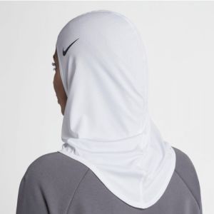 Nike Pro Dri-Fit Hijab Sporcu Başörtüsü Eşarp Beyaz M-L