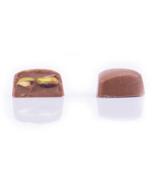 Single Mini Fıstıklı Kalp Çikolata - Gold-Beyaz