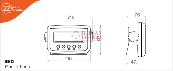 TEM EKO TARTIM İNDİKATÖRÜ LCD ( SİYAH / BEYAZ )