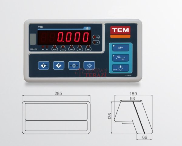 TEB 15 KG X 0,5 GR 28 X 35  PASLANMAZ TERAZİ