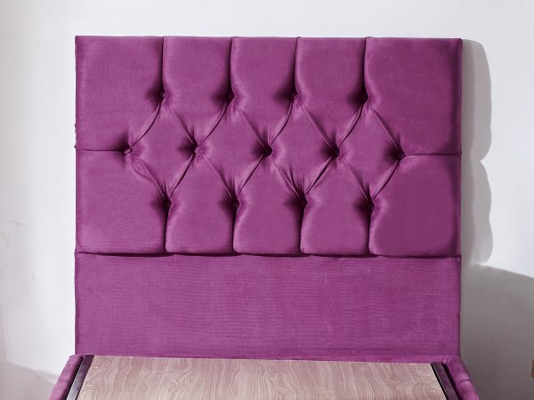 Purple Yatak Seti 80X180Cm Tek Kişilik Yatak Baza Başlık Takımı Orta Sert Yatak Mor Baza Ve Başlığı