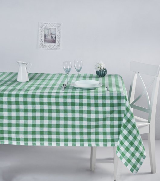 Kareli Masa Örtüsü Yeşil 160X260 Cm