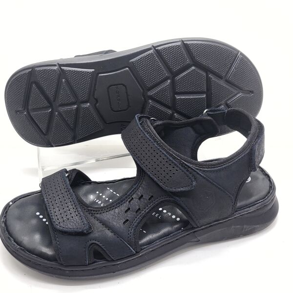 FORELLİ Bruce-G Anatomik Comfort  Siyah Nubuk Erkek Sandalet 40526