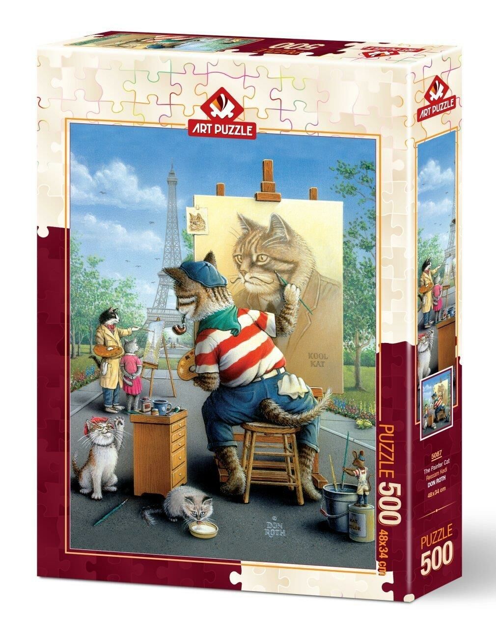 Art Puzzle Ressam Kedi 500 Parça Puzzle