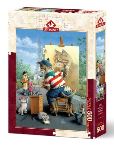 Art Puzzle Ressam Kedi 500 Parça Puzzle