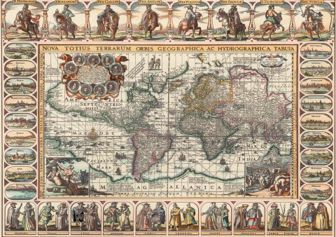 Art Puzzle Eski Dünya Haritası 1000 Parça Puzzle