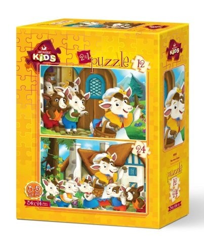 Art Çocuk Puzzle Sevimli İnekler 12 + 24 Parça