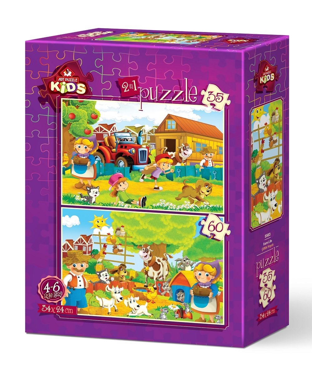 Art Çocuk Puzzle Çiftlik Hayatı 35 + 60 Parça